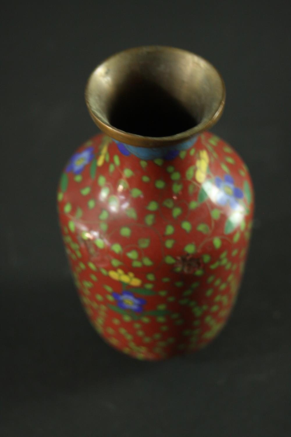 A Chinese cloisonne vase along with a Rosenthal figure group, a Japanese vase and a 19th century - Image 4 of 13