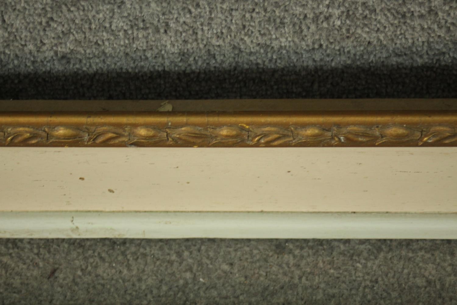 A 19th century white painted and gesso frame. H.83 W.83cm. - Image 4 of 5