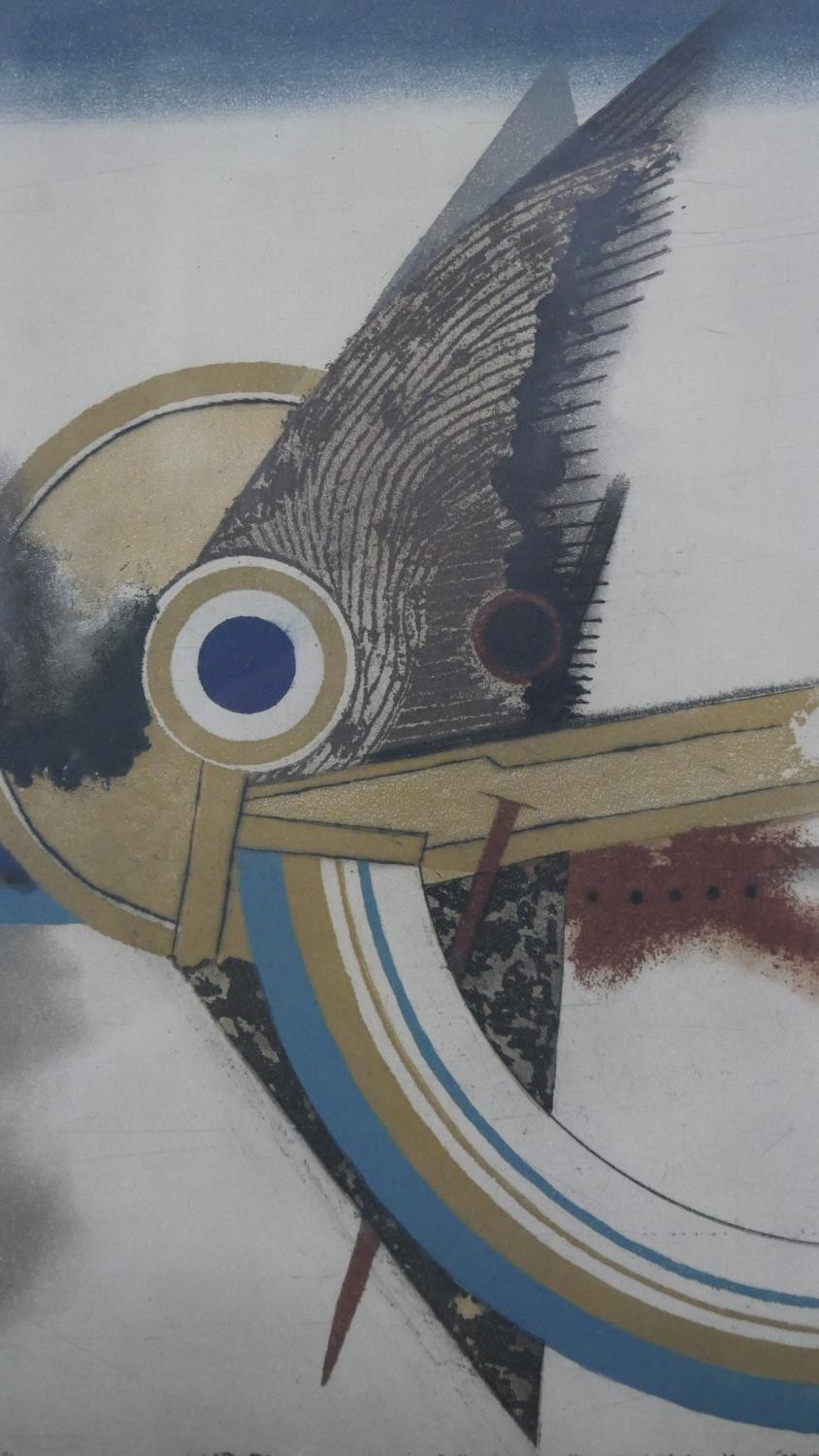 Tuvia Beeri, Israeli, (1929), aquatint and etching abstract composition, signed, edition 61/95. H. - Image 4 of 6