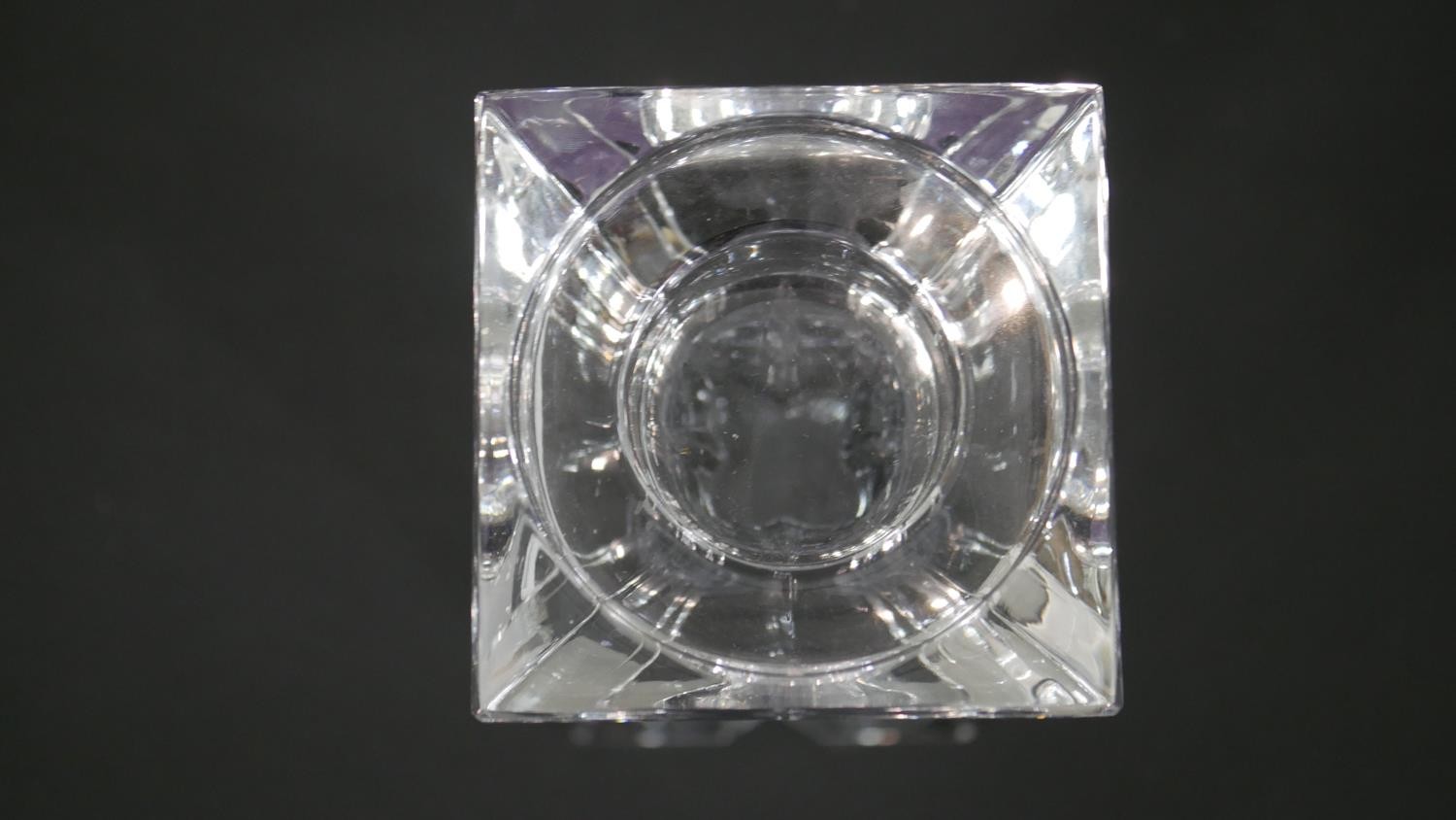 A Mikasa crystal candle holder with floral design. H.20 W.9 D.8cm - Image 5 of 5