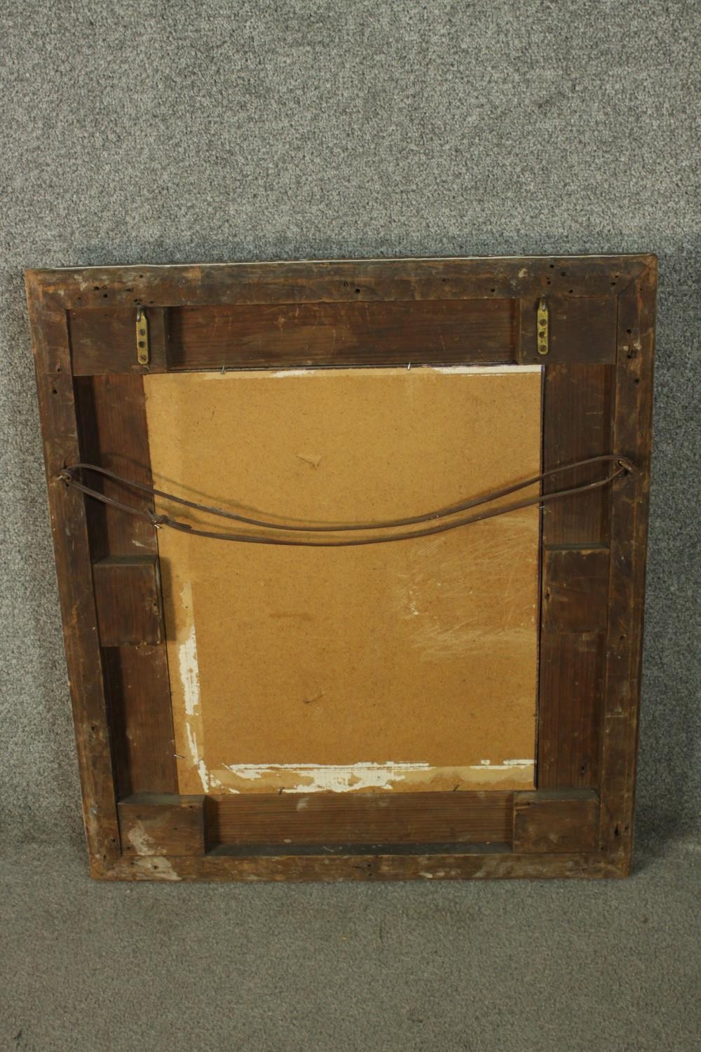 A 19th century gilt wood and gesso frame. H.75 W.65cm. - Image 6 of 6