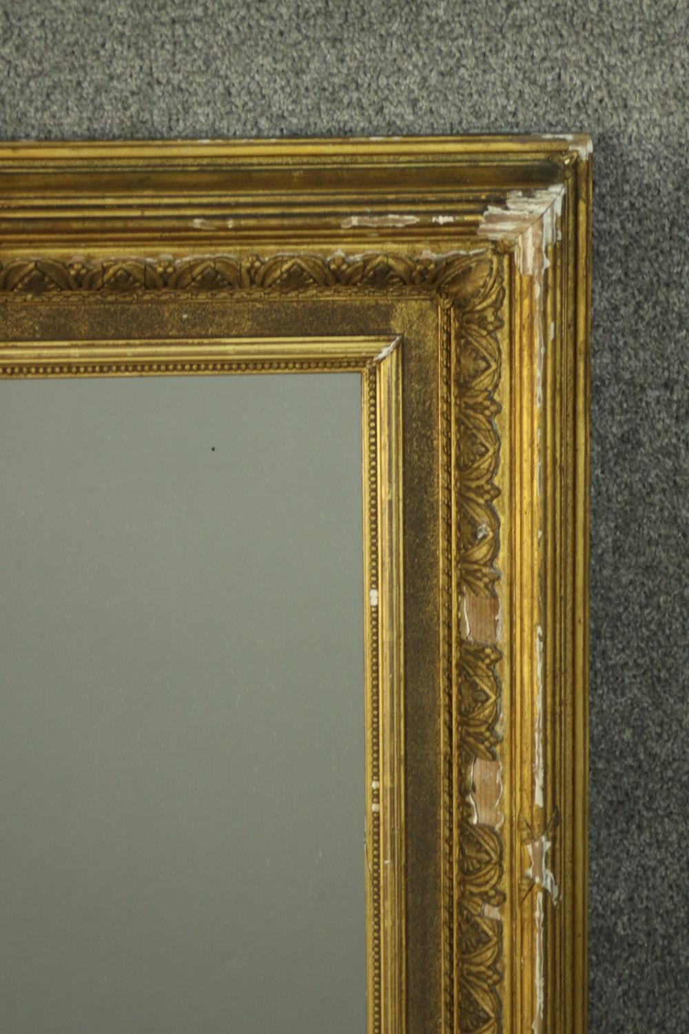 A 19th century gilt wood and gesso frame. H.75 W.65cm. - Image 2 of 6