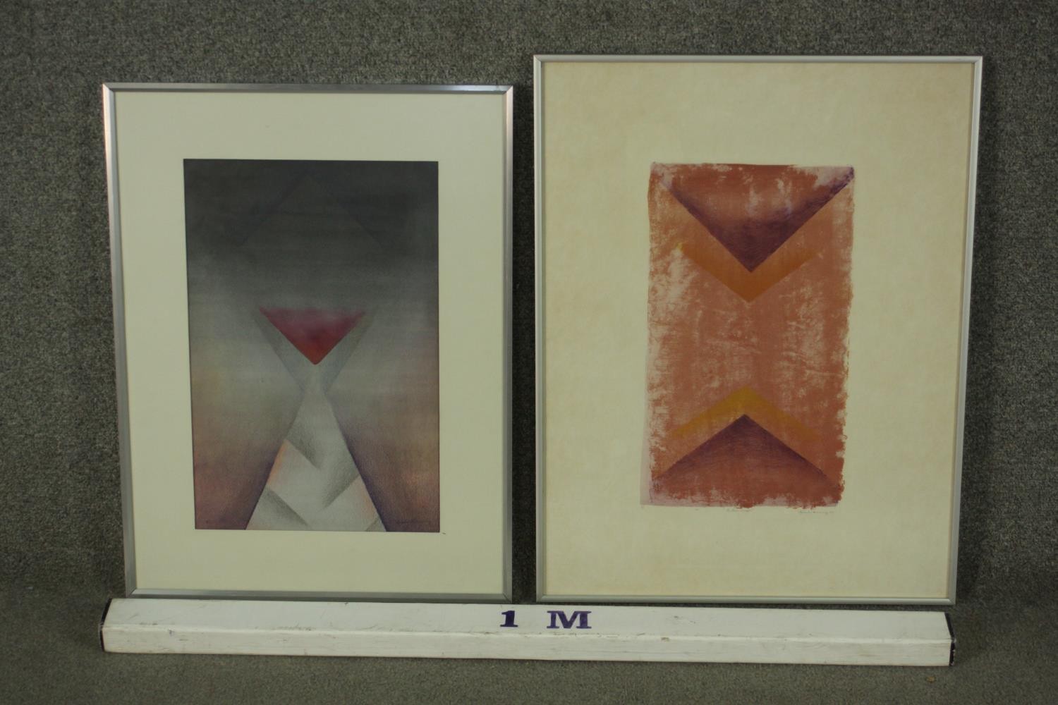 Two limited edition etchings, abstract studies, signed, numbered and dated, Alejandro Herrera. H. - Image 2 of 9