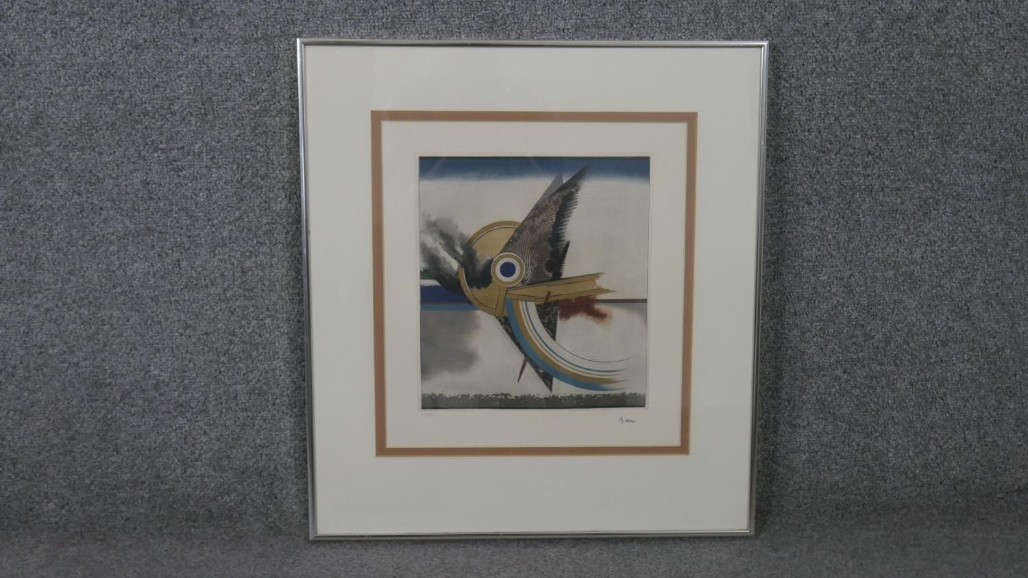Tuvia Beeri, Israeli, (1929), aquatint and etching abstract composition, signed, edition 61/95. H. - Image 2 of 6