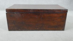 A camphorwood trunk, of rectangular form. H.36 W.92 D.50cm