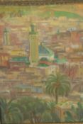 Alexander Graham Munro (1903-1985), Middle Eastern cityscape, oil on canvas, signed lower left. H.84