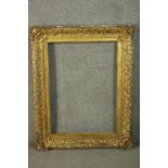 A 19th century gilt wood and gesso frame. H.102 W.86cm.