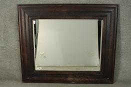 A Deknudt Decora Belgian rectangular mirror, with a moulded frame, retailed at Harrods. H.110 W.