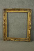 A 19th century gilt wood and gesso frame. H.96 W.82cm.