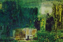 John Piper (British 1903-1992), Mosnac, Charente, limited edition screenprint, 31/70. H.70 W.90cm.