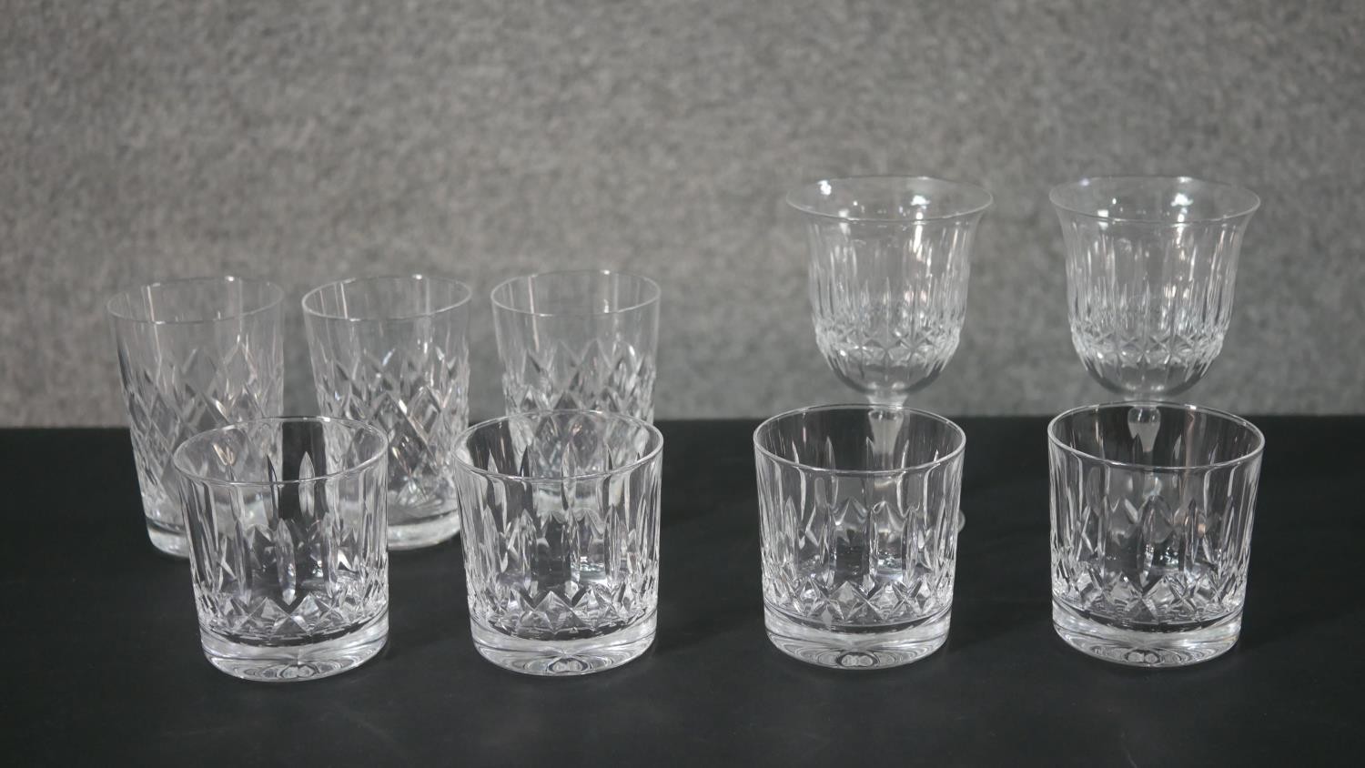 A collection of seven Edinburgh crystal tumblers and water glasses along with a pair of cut - Image 2 of 5