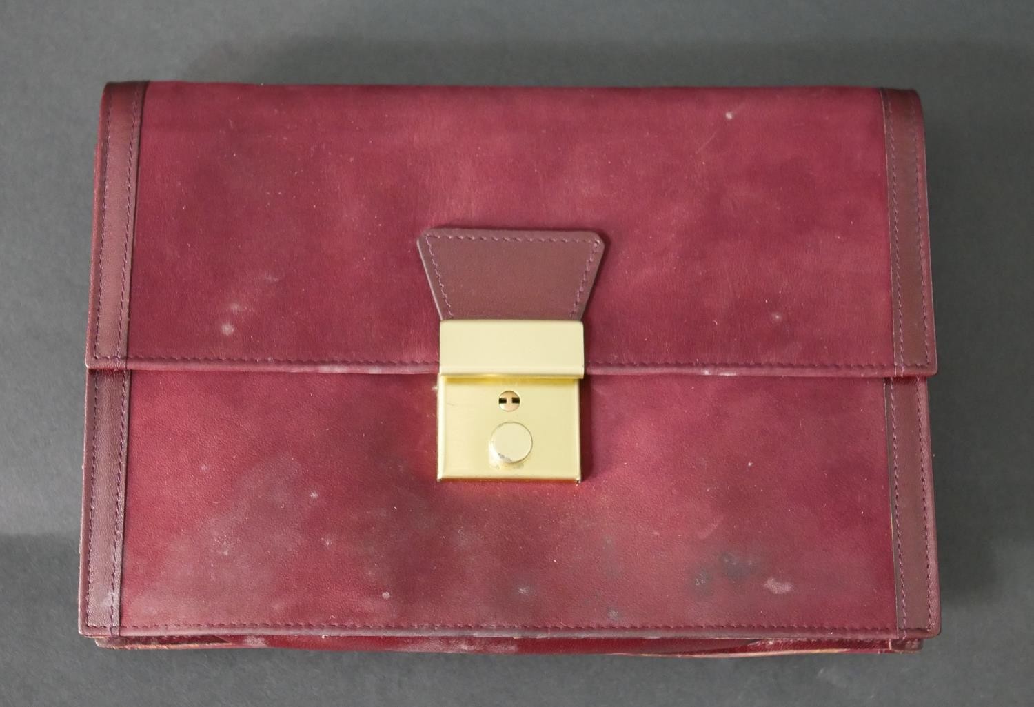 A vintage Asprey clutch handbag, marked Asprey London and with original box. H.15 W.22cm - Image 3 of 8