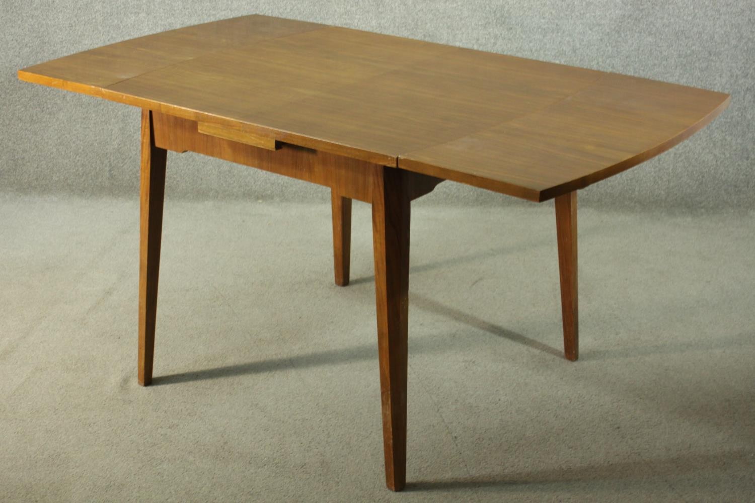 A circa 1930s draw leaf extending dining table, on square section tapering legs. H.75 W.91 D.84cm ( - Image 4 of 7