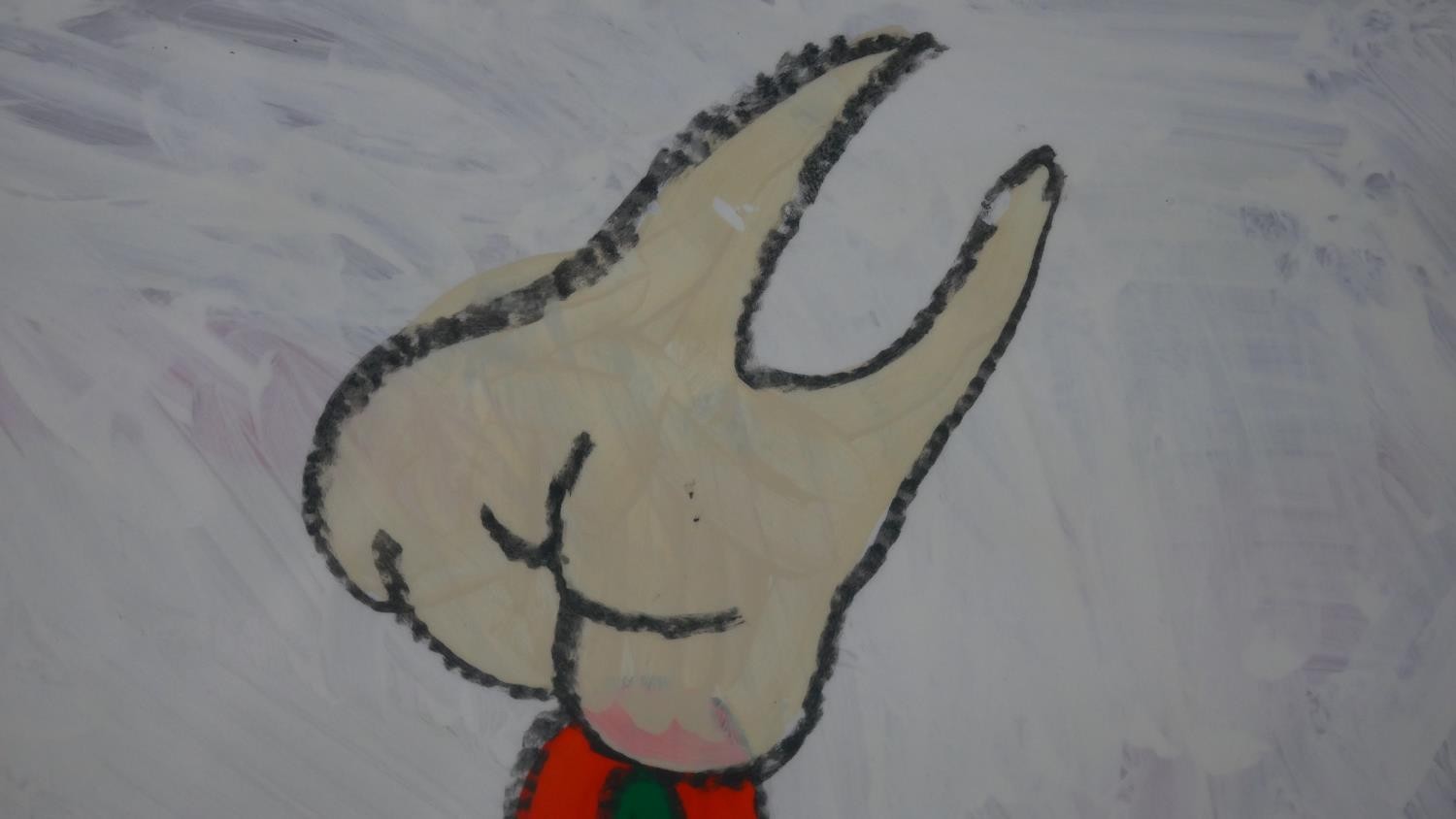 A framed and glazed large oil and pastel on layered plastic sheets, Pop Art style abstract study, - Image 9 of 11