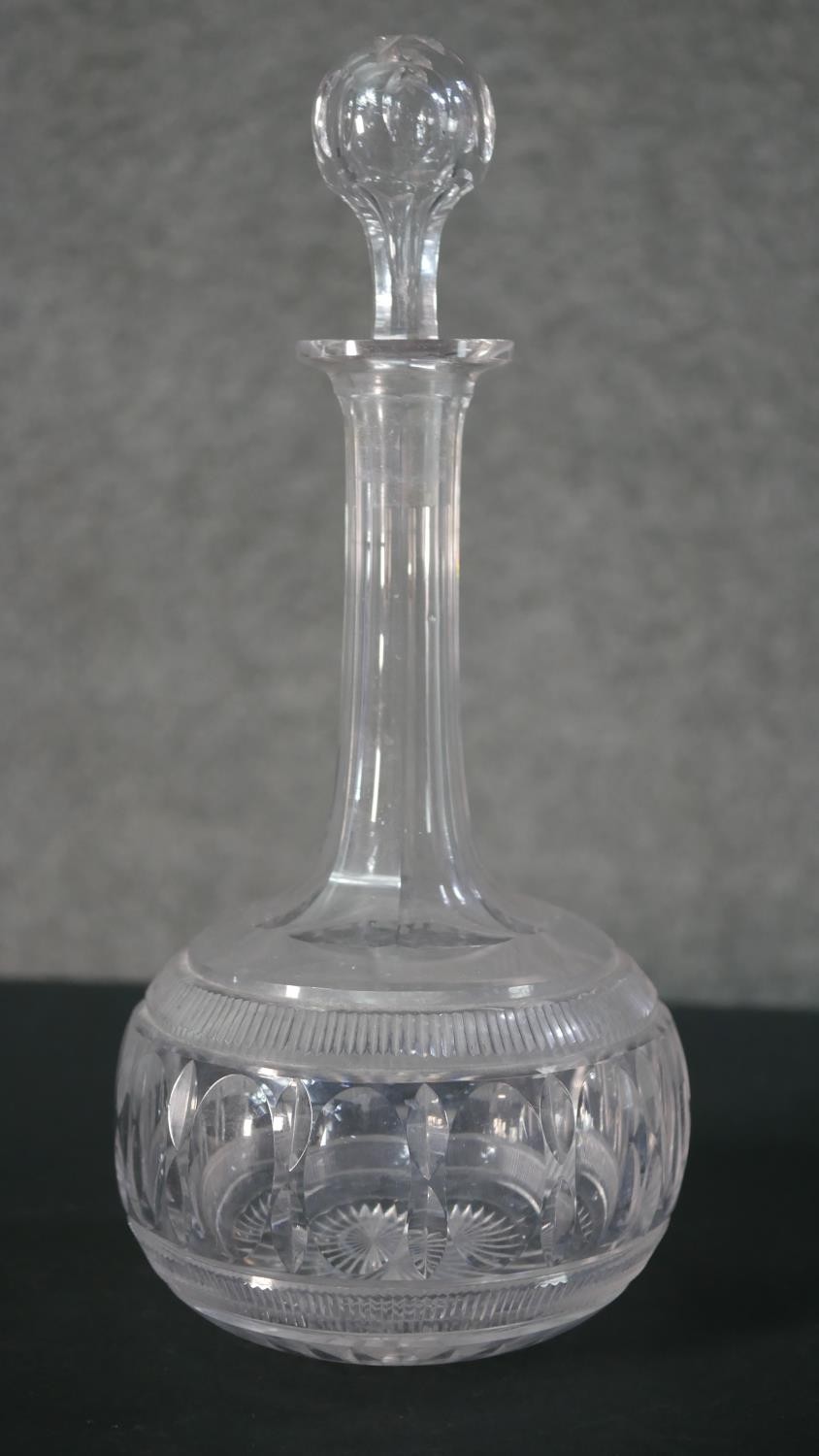 A collection of glassware, including a silver plated floral and foliate deign claret jug with spiral - Image 4 of 5