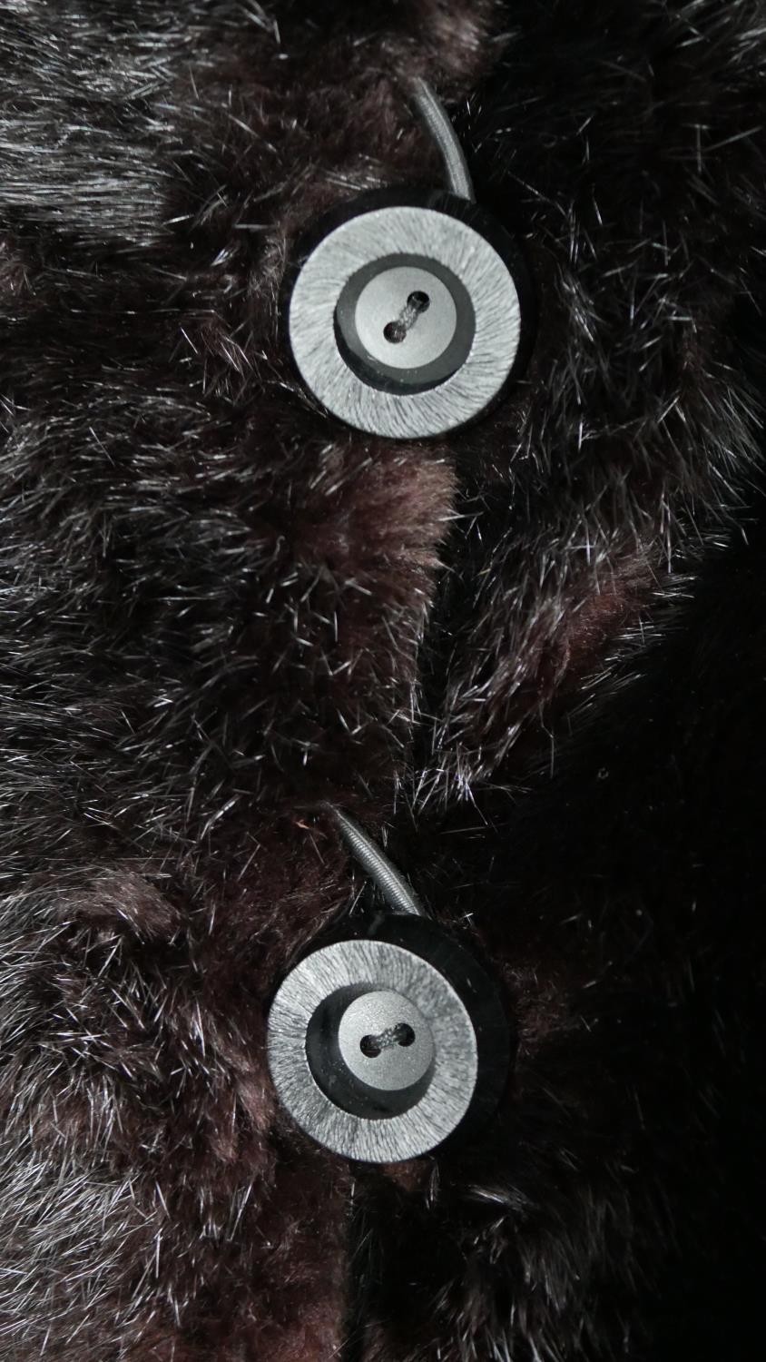 A ladies vintage short brown mink coat, retailed by Morgans, black silk lining embroidered with - Image 2 of 6