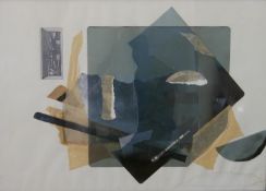 Brian Catling (b.1948), mixed media abstract composition, label verso. H.53 W.74cm