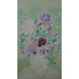 Jocelyne Seguin, French, (1917 - 1999), Oil on canvas , still life of a vase of flowers, signed