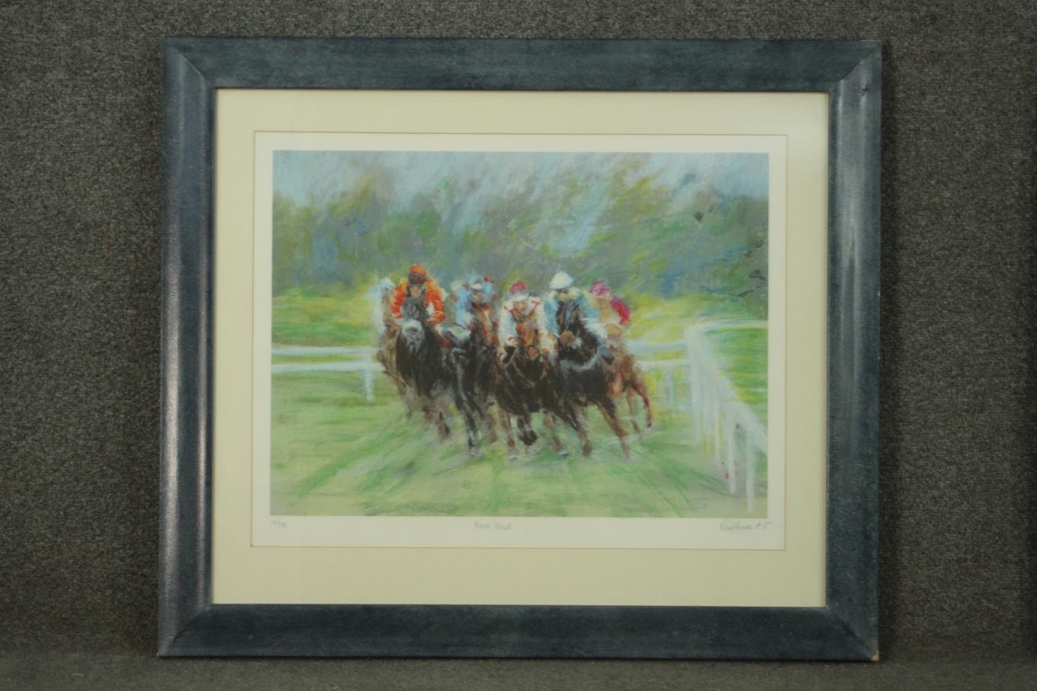 Constance Halford-Thompson, a pair of horse racing prints 'Race Track' 16/275 and 'Ride Out' - Image 3 of 14
