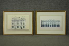 Andras Kaldor (Hungarian 1938-2022), two 1989 lithographs, signed lower right. H.57 W.69cm.