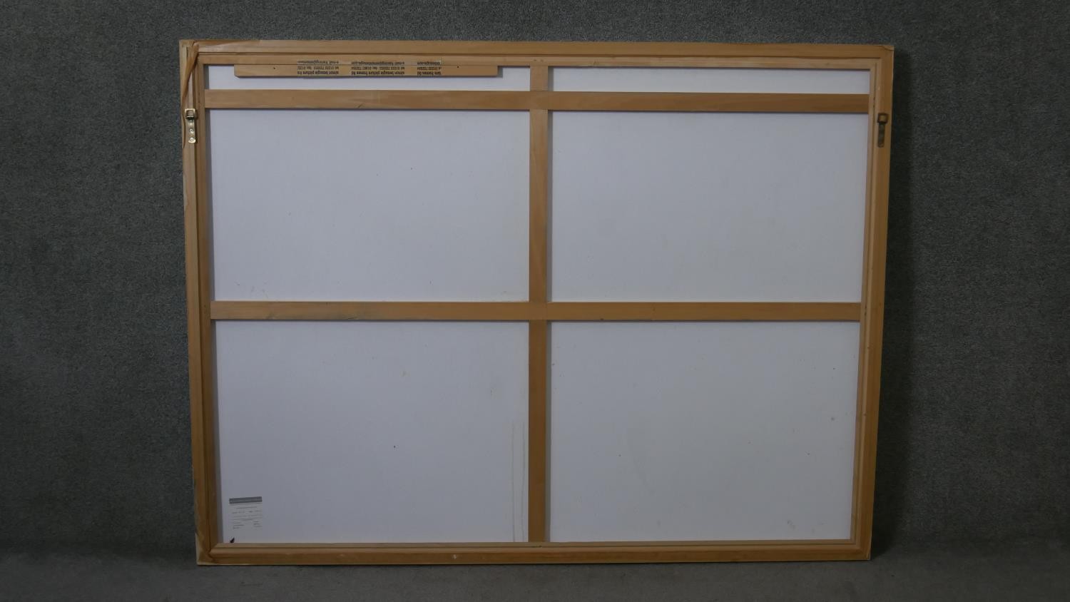 A framed and glazed large oil and pastel on layered plastic sheets, Pop Art style abstract study, - Image 11 of 11