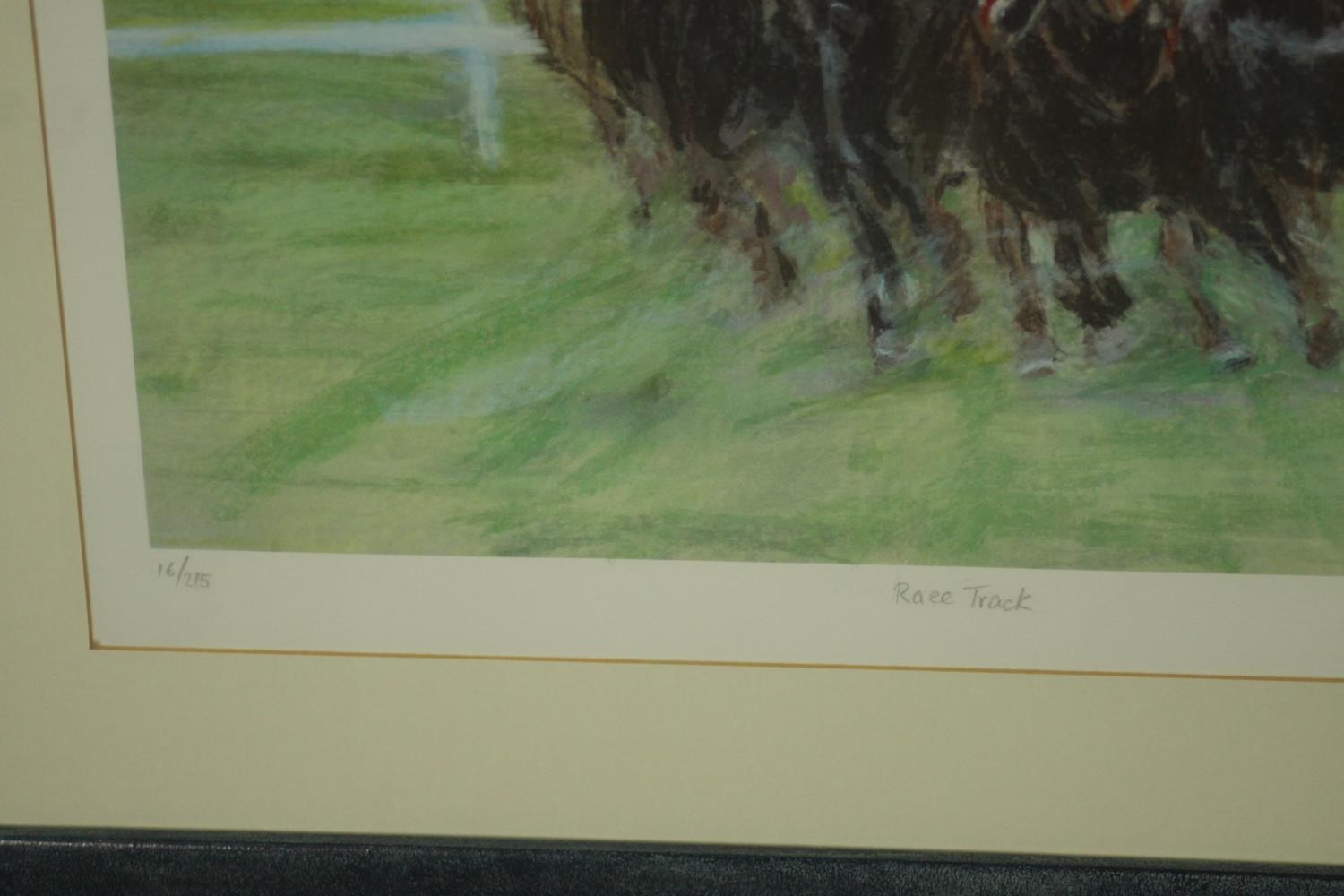 Constance Halford-Thompson, a pair of horse racing prints 'Race Track' 16/275 and 'Ride Out' - Image 7 of 14
