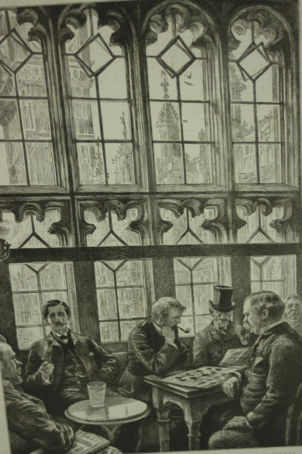 Two framed and glazed 19th century engravings one of The Smoking-Room of the Reporters Gallery, - Image 7 of 11