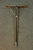 A 19th century French bamboo shooting stick, stamped Brevet S.G.D.G. L.84cm.