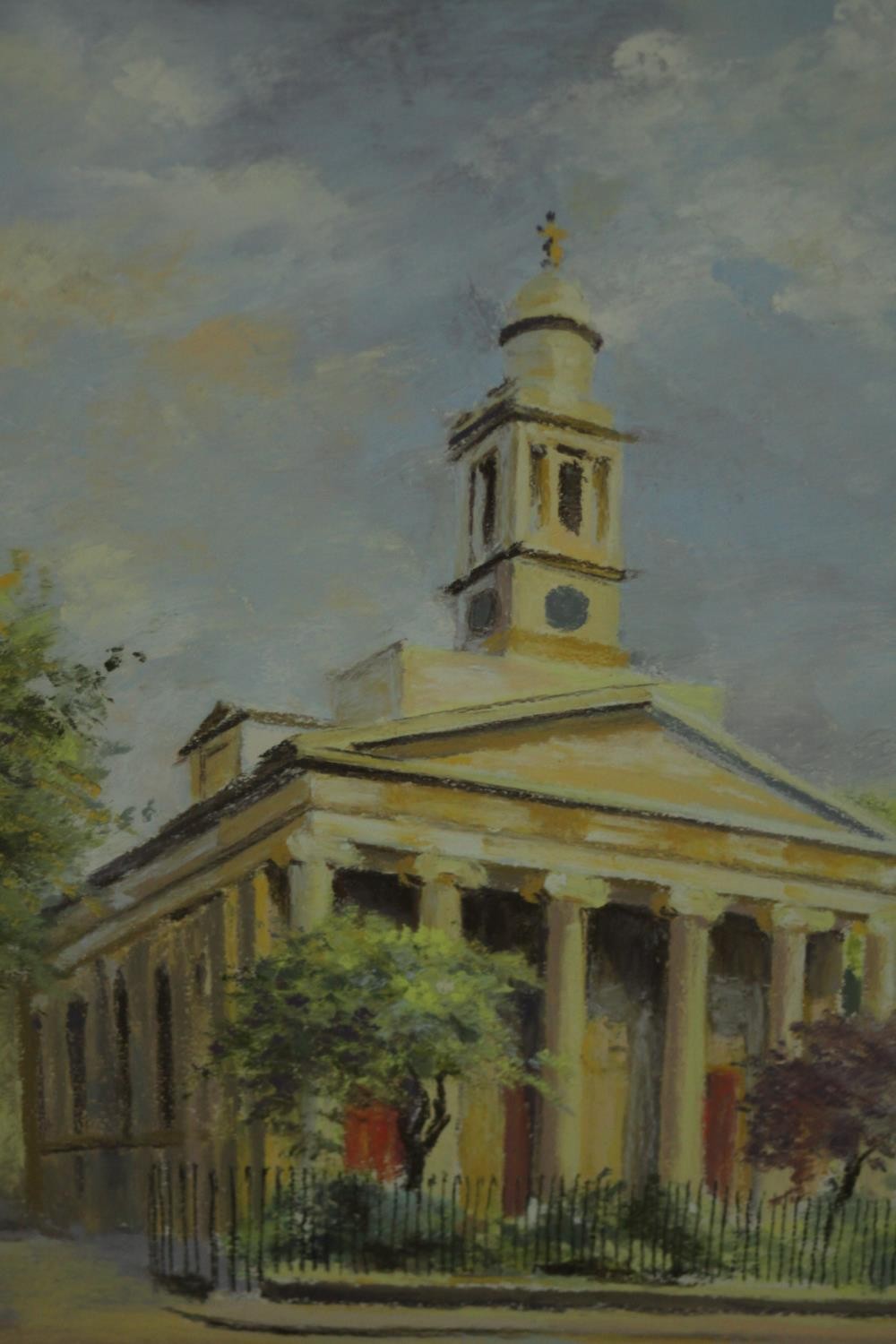 Jocelyn Galsworthy (Contemporary British) two cityscapes, oil pastel, one signed lower right and - Image 3 of 11