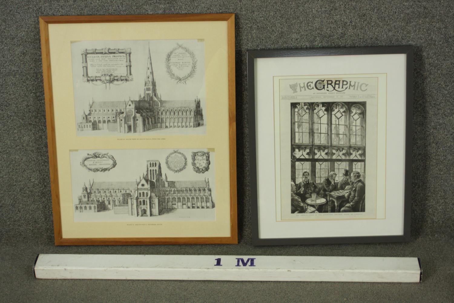 Two framed and glazed 19th century engravings one of The Smoking-Room of the Reporters Gallery, - Image 2 of 11