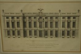 After Campbell Delin, H Hulsbergh (sculp), The Elevation of Dyrham House in Gloucester, Seat of
