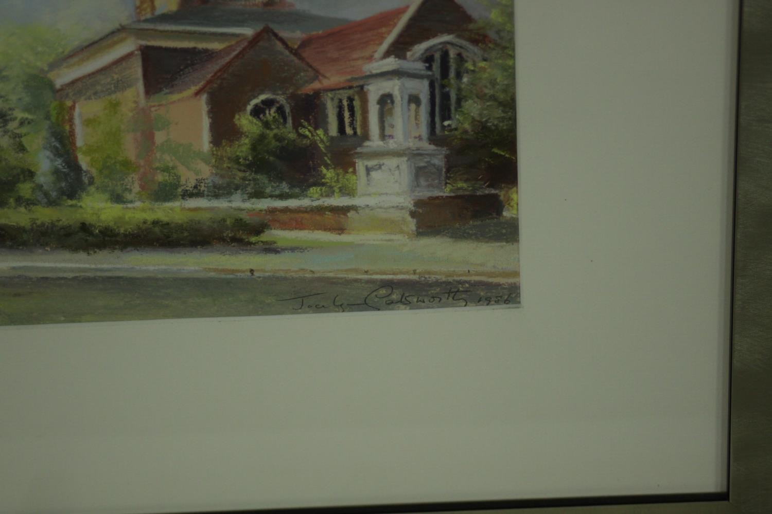 Jocelyn Galsworthy (Contemporary British) two cityscapes, oil pastel, one signed lower right and - Image 8 of 11