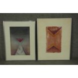 Two limited edition etchings, abstract studies, signed, numbered and dated, Alejandro Herrera. H.