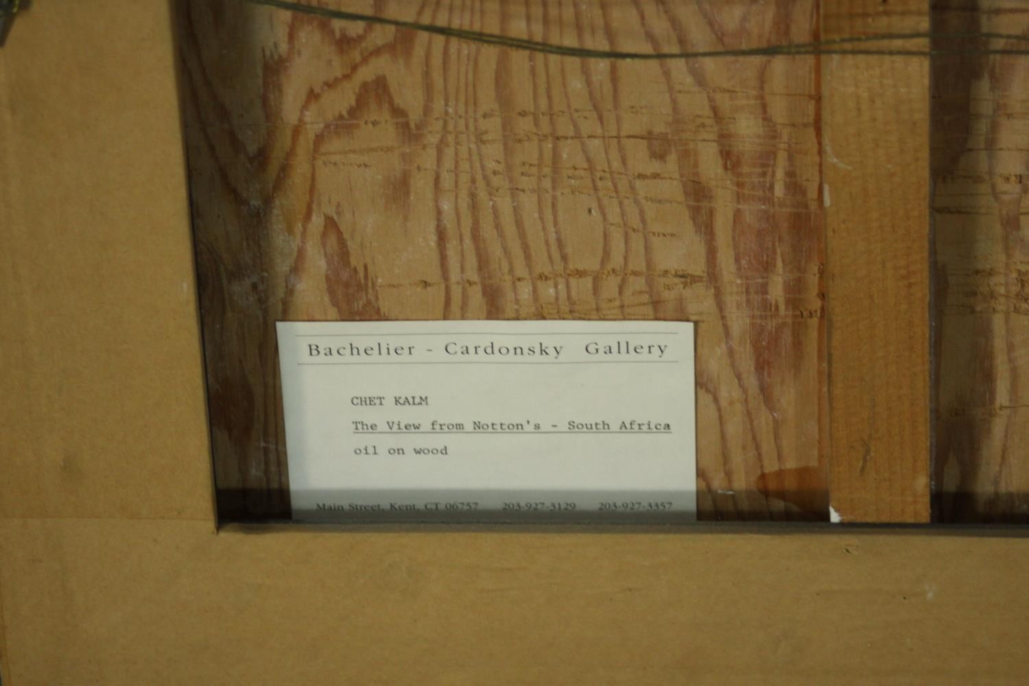 Chet Kalm (American 1925-2017), The View From Notton's - South Africa, oil on wood, signed lower - Image 7 of 8