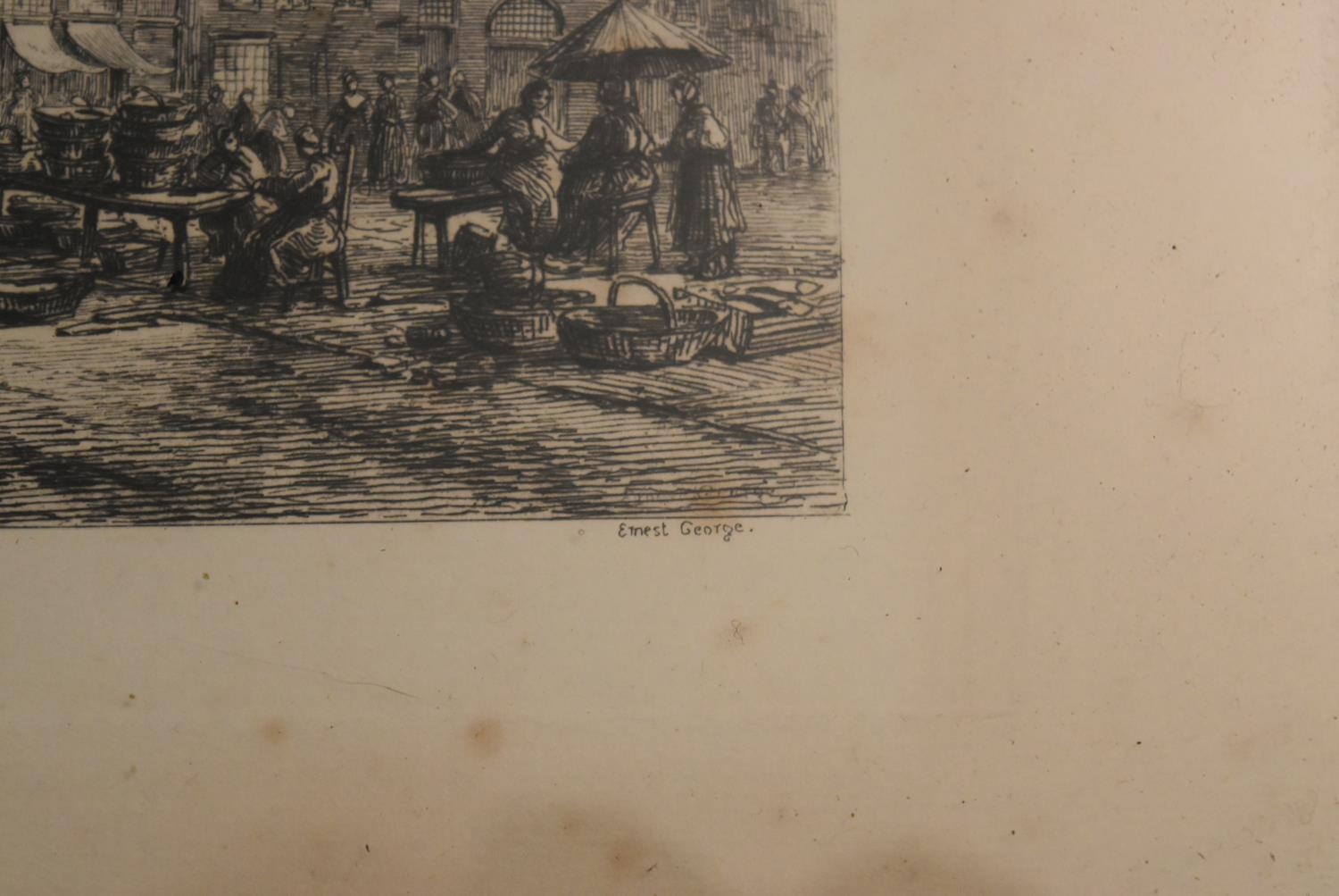 Ernest George (1839 -1922) - A pair of prints, Ghent, depicting cityscapes, signed lower right. H.27 - Image 7 of 9