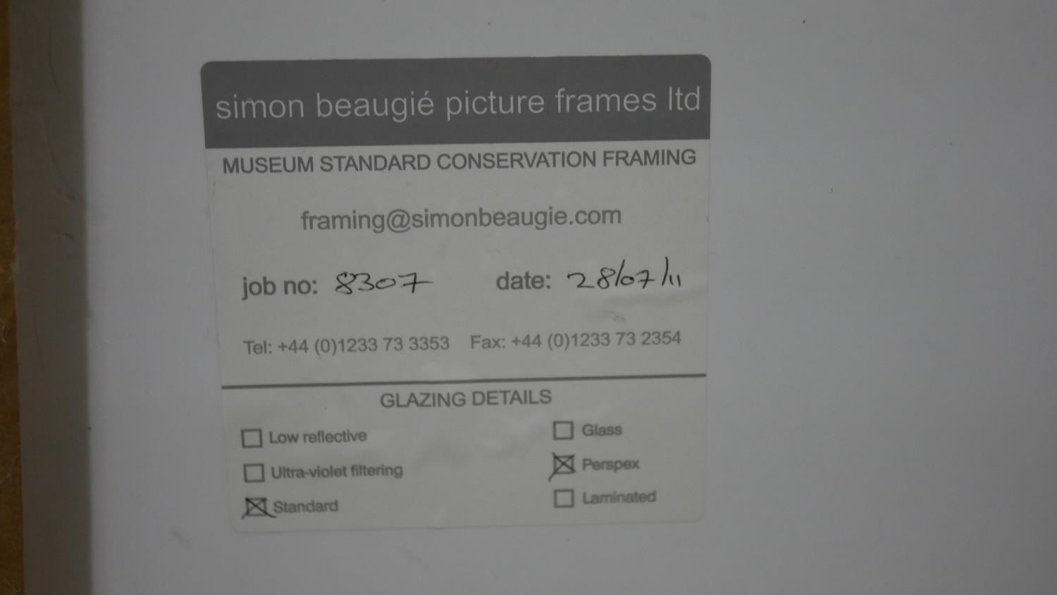 A framed and glazed large oil and pastel on layered plastic sheets, Pop Art style abstract study, - Image 10 of 11