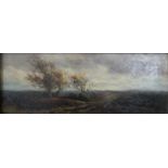A 19th century gilt framed oil on canvas, landscape, signed Frederick Golden Short . H.22 W.45cm