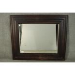 A Deknudt Decora Belgian rectangular mirror, with a moulded frame, retailed at Harrods. H.110 W.