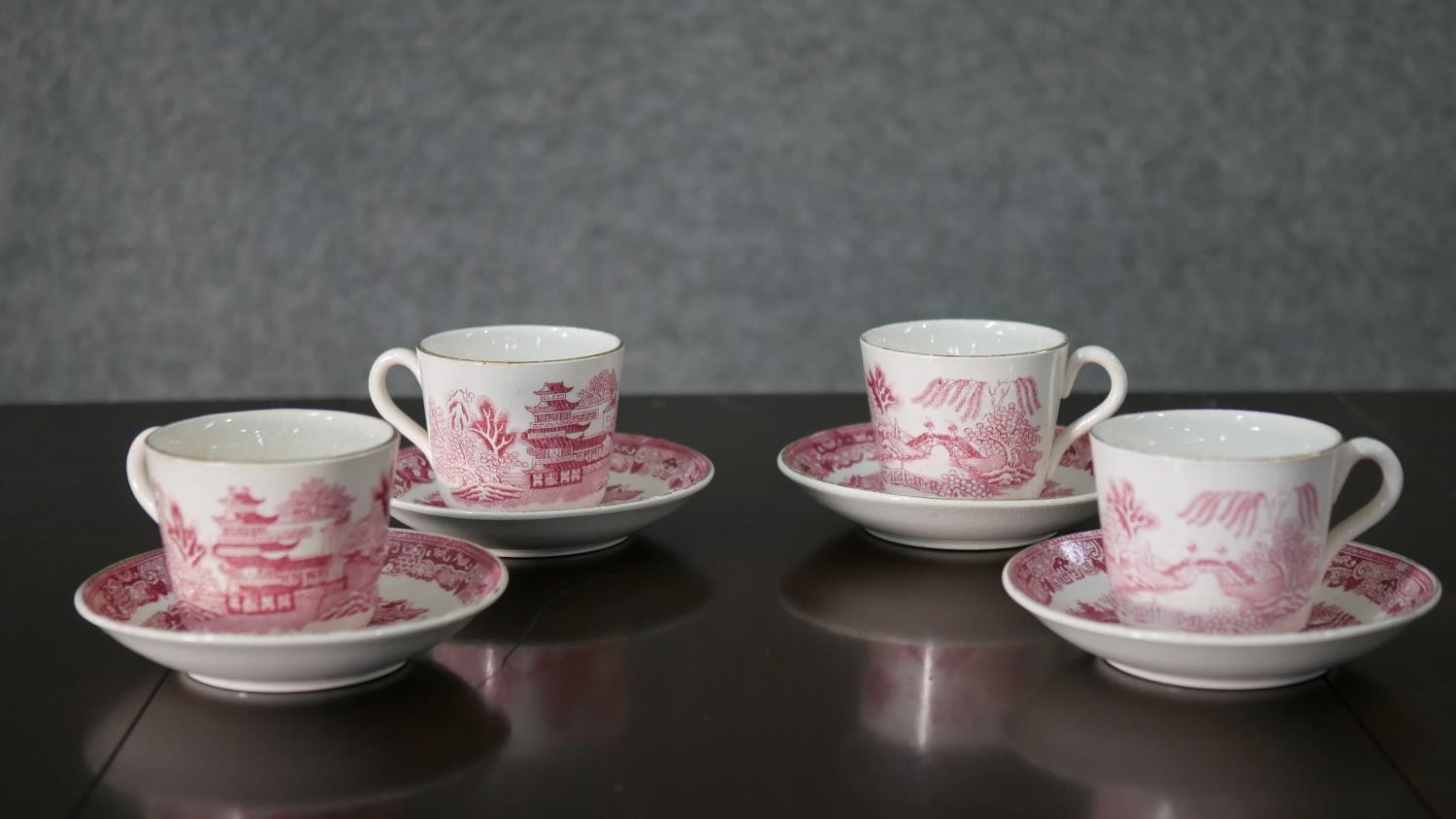 A collection of early 20th century hand painted and transfer printed fine china cups and saucers, - Image 13 of 21