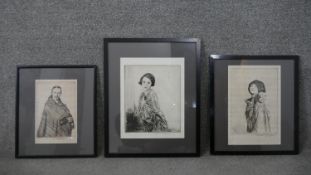 Joseph Simpson, British (1879 - 1939), three signed etchings, 'The Bohemian - Portrait of Robert