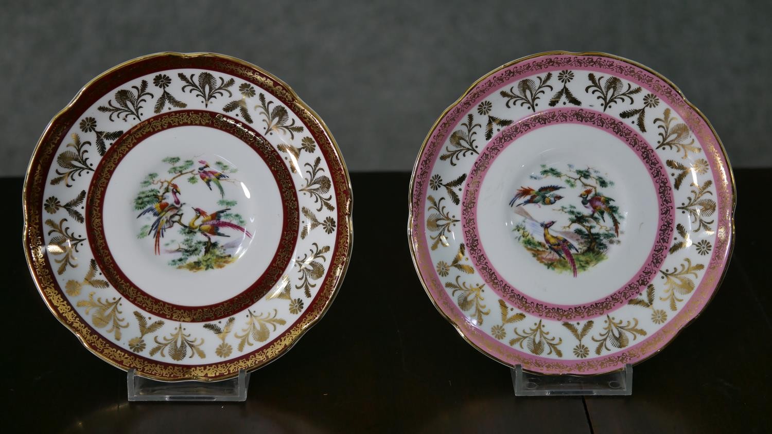 A collection of early 20th century hand painted and transfer printed fine china cups and saucers, - Image 20 of 21