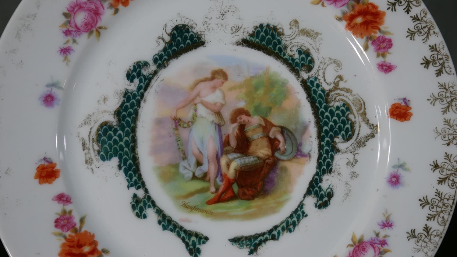 A collection of early 20th century hand painted and transfer printed fine china cups and saucers, - Image 10 of 21