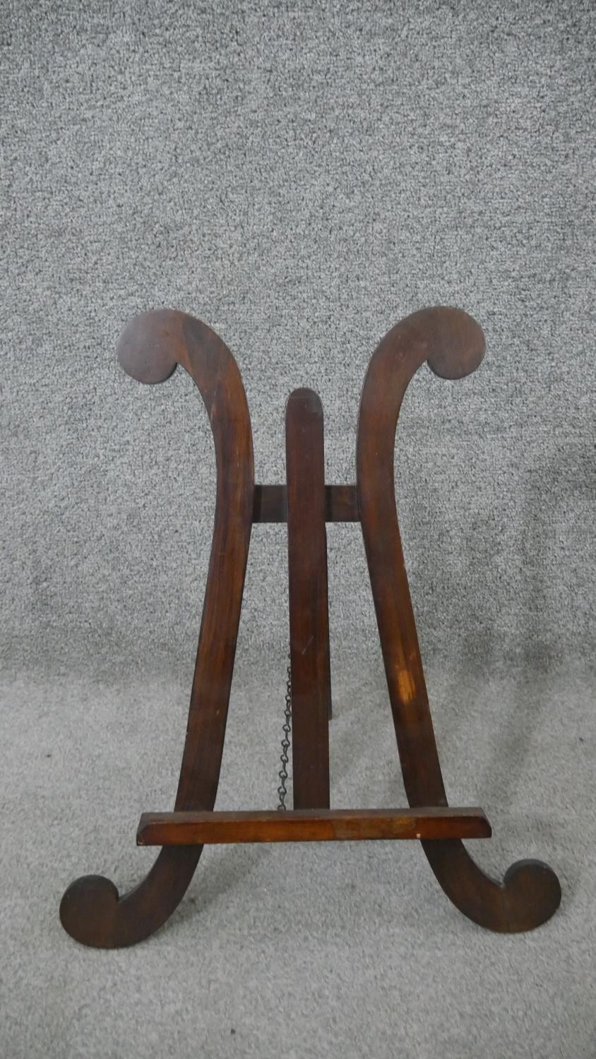 A pair of miniatures hardwood easels (loose stay). H.80 W.36cm (largest) - Image 2 of 5