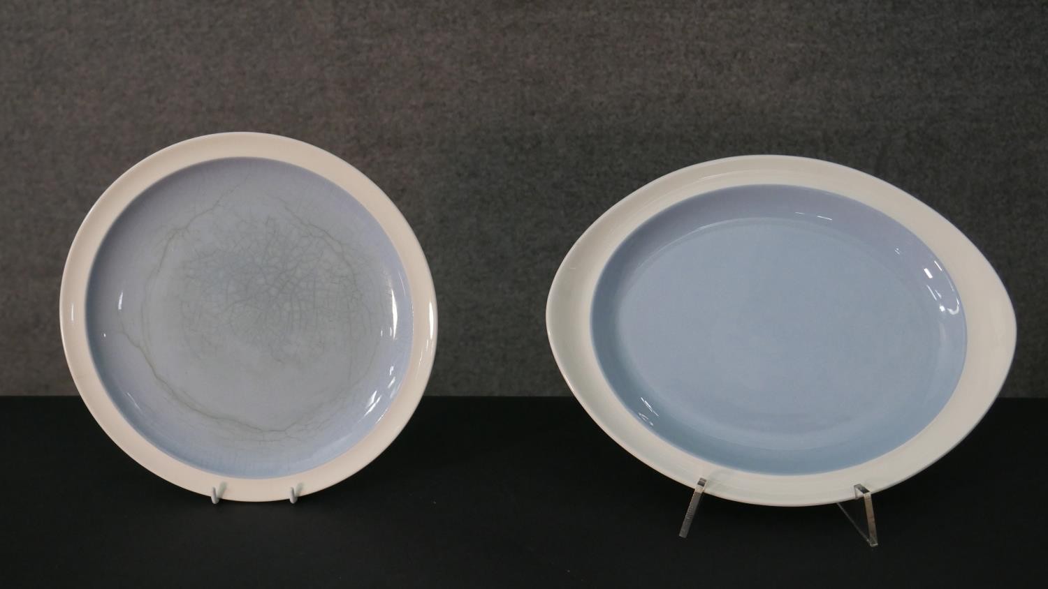 A Wedgwood Summer Sky pattern part dinner service for six, including toast rack, milk jug, sugar - Image 6 of 8