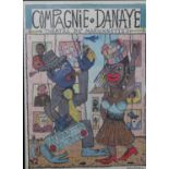 William Adjété Wilson (French b1952), 'Compagnie Danaye, Theatre De Marionettes', lithograph, signed