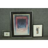 Anne Madden,1932, signed lithograph, 'Untitled, dated 1982' along with two other signed prints.