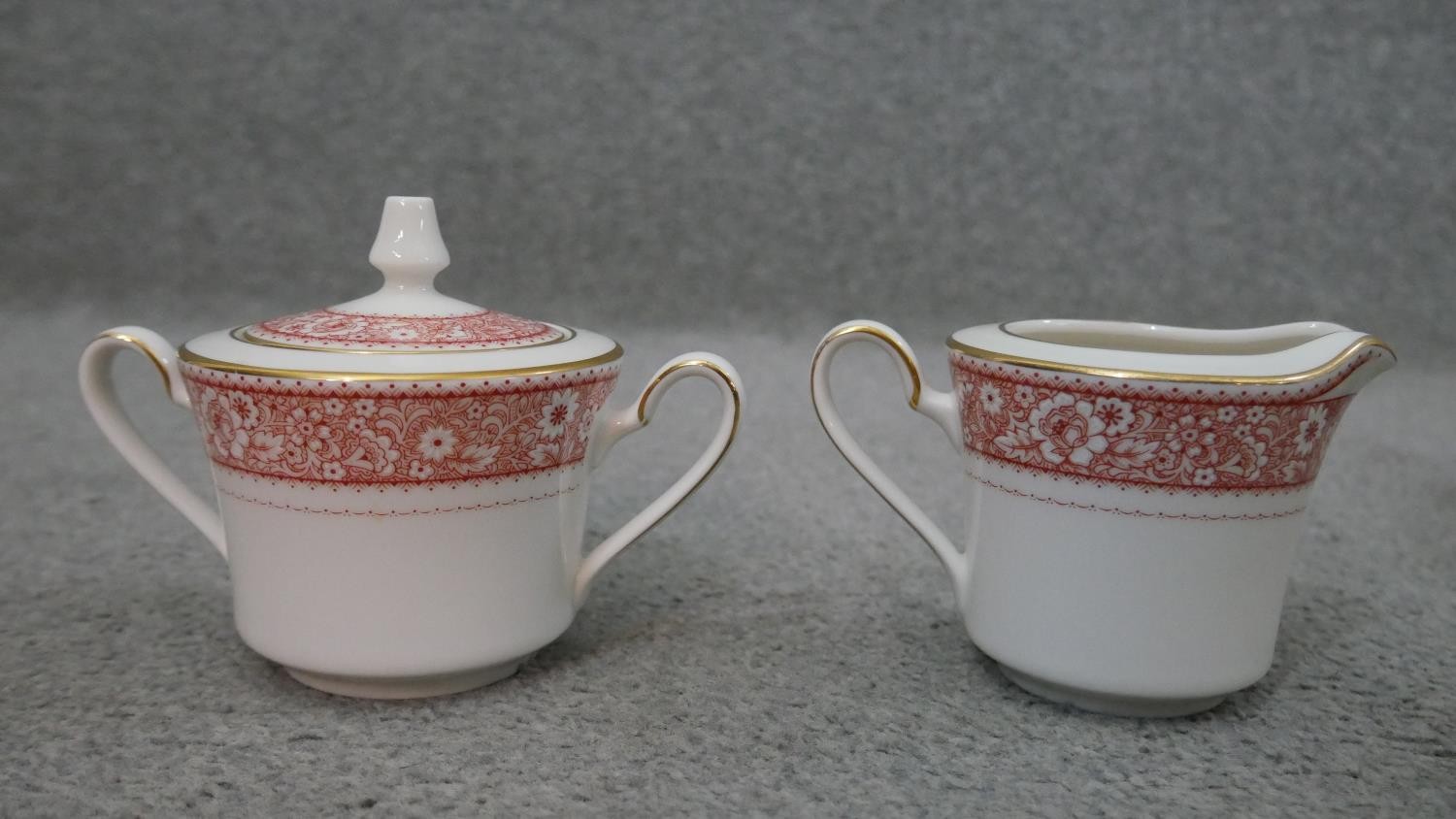 A Noritake 'Tribute' floral pattern twelve person part dinner service. Maker's mark to the base. ( - Image 9 of 9