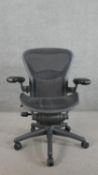 Bill Stumpf and Don Chadwick for Herman Miller, a contemporary Aeron office swivel desk chair with