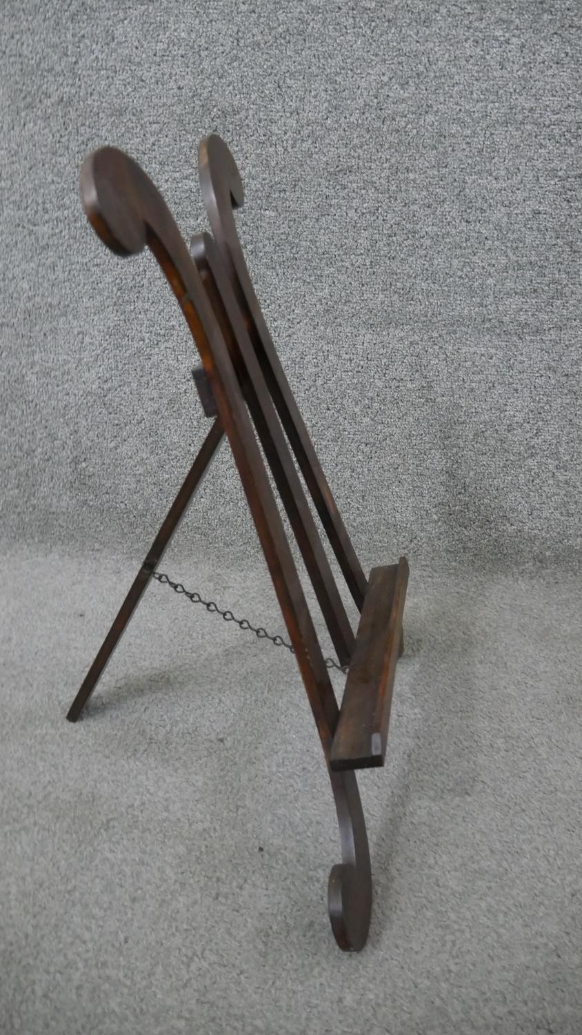 A pair of miniatures hardwood easels (loose stay). H.80 W.36cm (largest) - Image 3 of 5