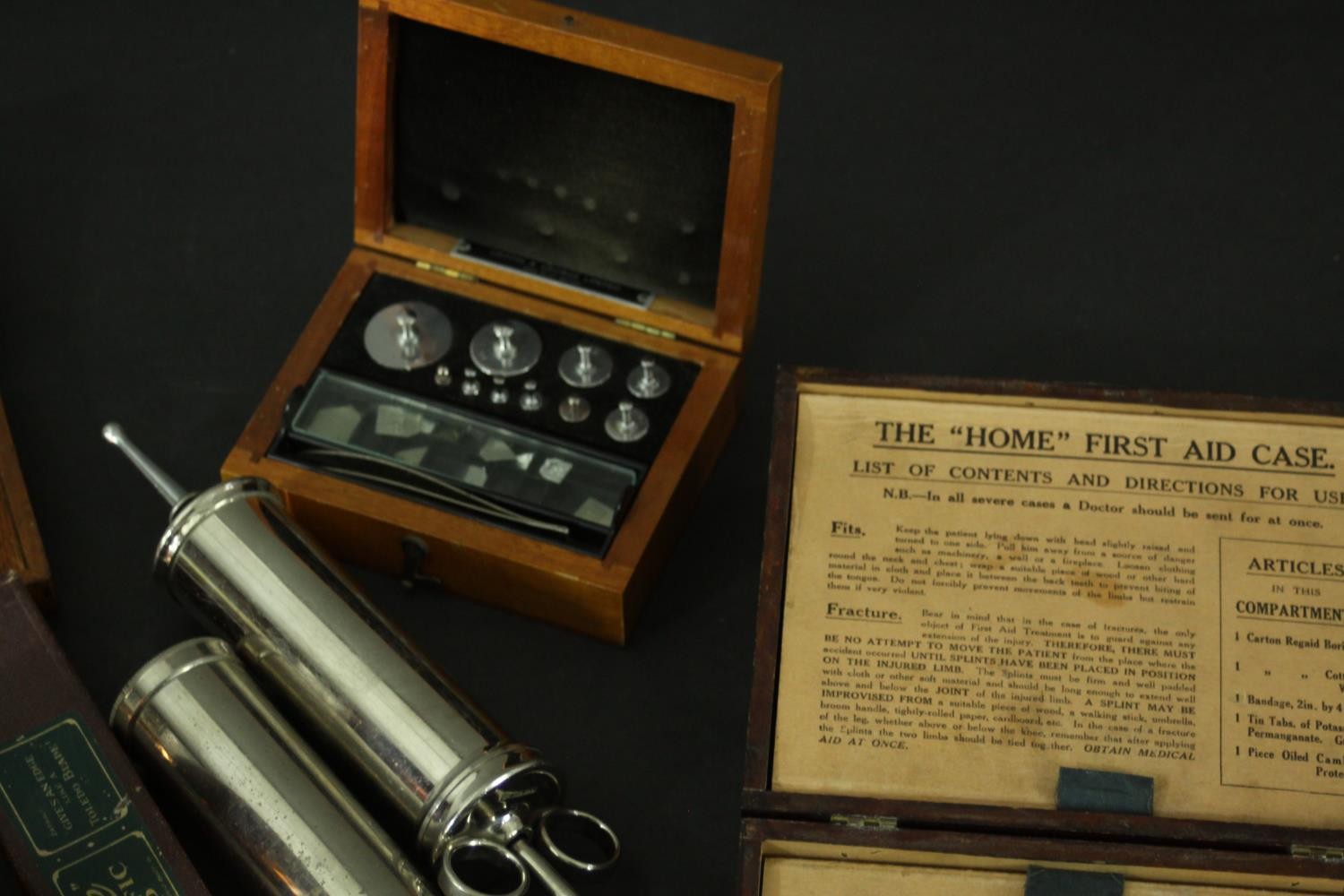 A collection of 19th and 20th century medical equipment and instruments, including syringes, a - Image 5 of 14